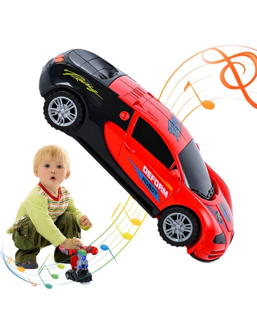 Carro Bugati Transformers Deportivo Juguete Niño + Baterias