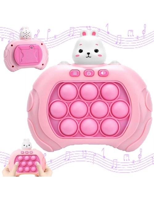 Juego De Memoria Luz Y Sonido Popit Push Coneja + Bateria