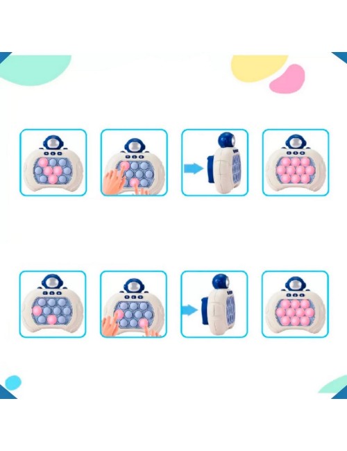 Juego De Memoria Luz Y Sonido Popit Push Coneja + Bateria