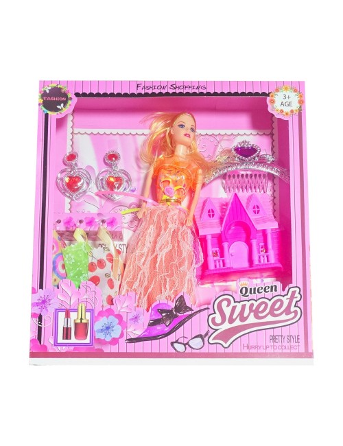 Muñeca Vestido Castillo Corona Vestidos Princesa Juguete