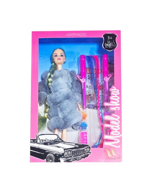 Muñeca Vestido Elegante Accesorios Cabello Juguete Niñas