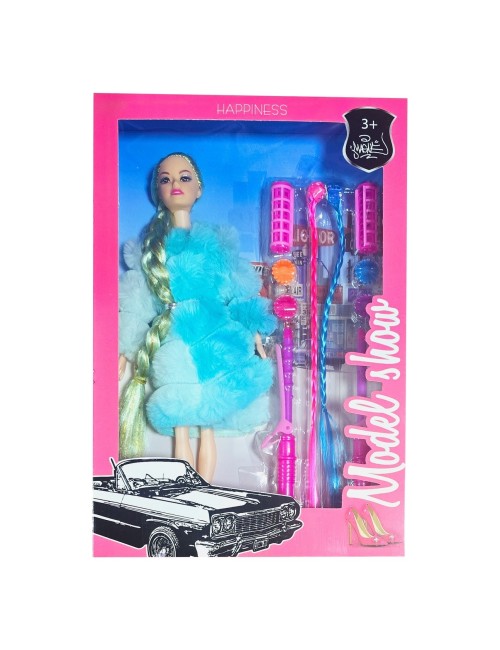 Muñeca Vestido Elegante Accesorios Cabello Juguete Niñas