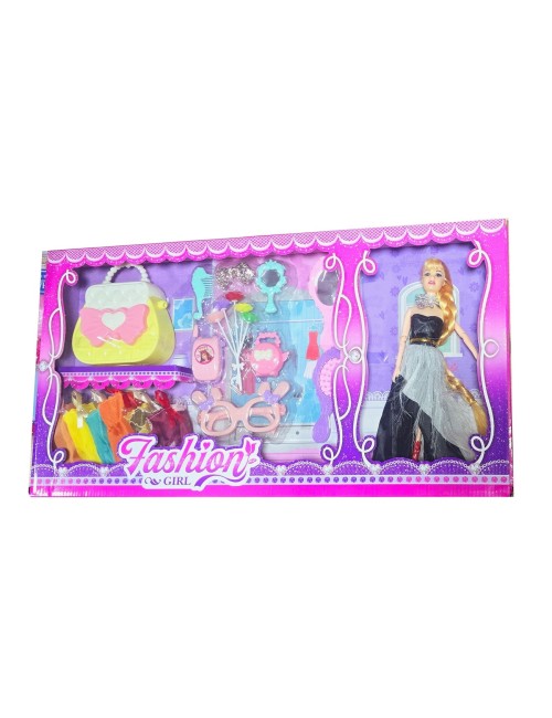 Muñeca Vestido Elegante Accesorios Vestidos Bolso Juguete