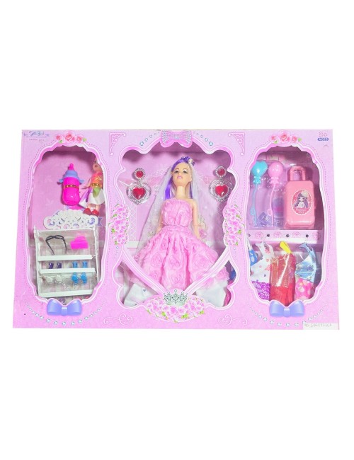 Muñeca Vestido Elegante Zapatos Vestidos Accesorios Juguete