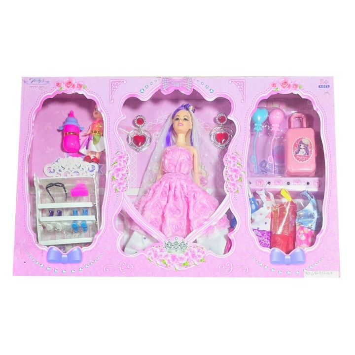 Muñeca Vestido Elegante Zapatos Vestidos Accesorios Juguete