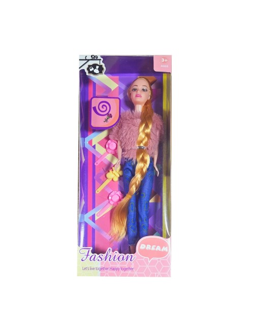 Muñeca Vestido Ganchos Cabello Juguete Niñas Interactivo