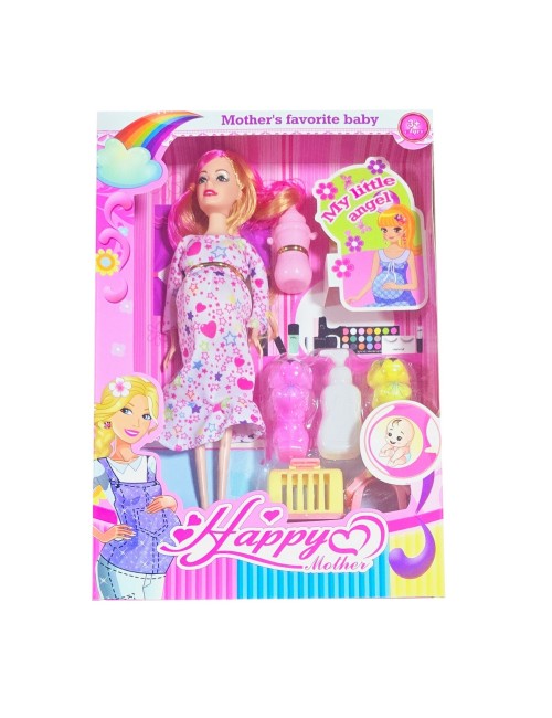 Muñeca Vestido Madre Accesorios Mascotas Perros Juguete Niña