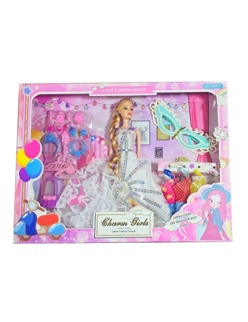 Muñeca Vestidos Elegante Antifaz Accesorios Vestidos Juguete