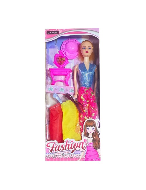 Muñeca Vestidos Sombrero Tocador Juguete Niñas Interactivo