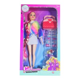 Muñeca Vestido Multicolor Uñas Accesorios Juguete Niñas