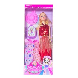 Muñeca Vestidos Bolso Princesa Sombrero Juguete Niñas