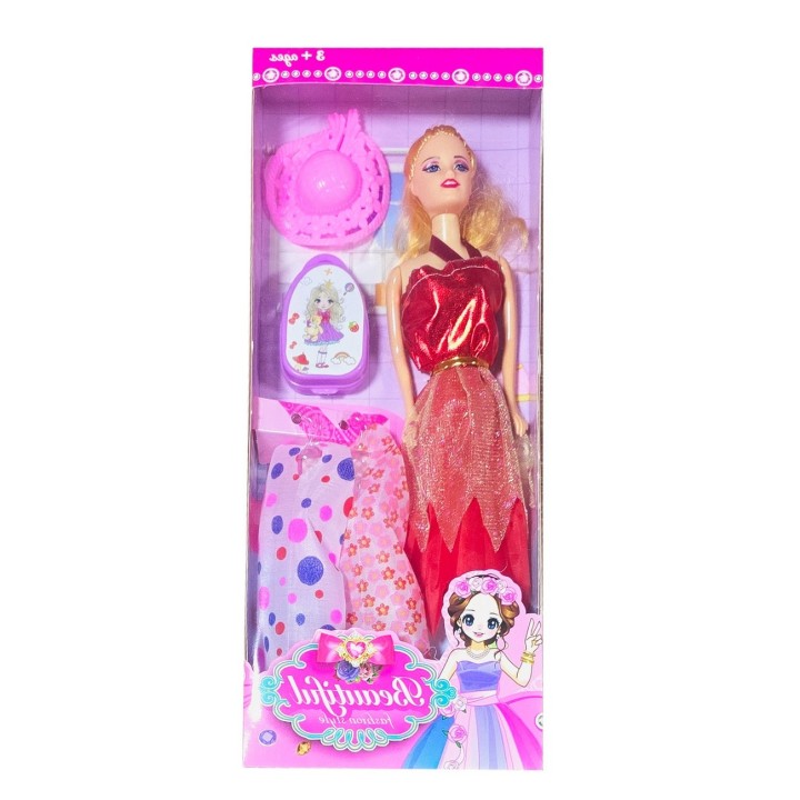 Muñeca Vestidos Bolso Princesa Sombrero Juguete Niñas