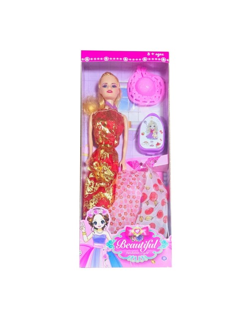 Muñeca Vestidos Bolso Princesa Sombrero Juguete Niñas