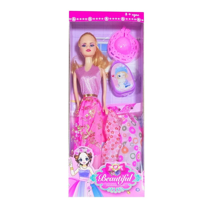 Muñeca Vestidos Bolso Princesa Sombrero Juguete Niñas