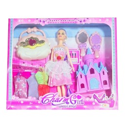 Muñeca Vestidos Castillo Accesorios Bolso Corazon Juguete