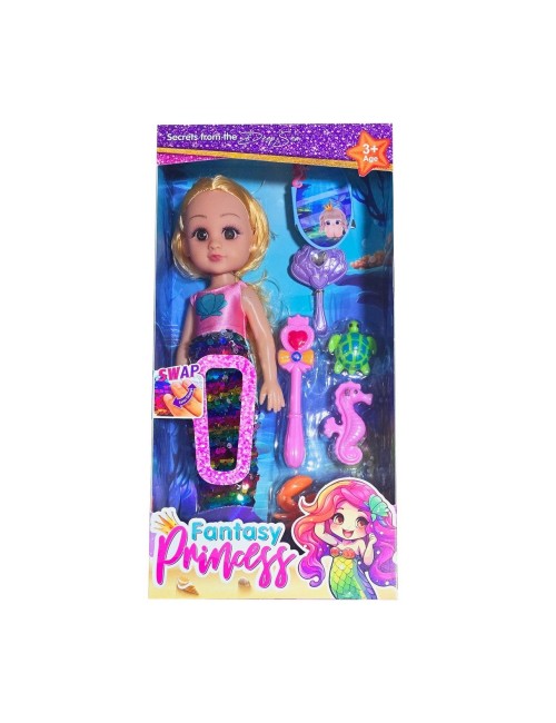 Muñeca Princesa Sirena Multicolor Mundo Marino Juguete Niñas