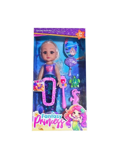 Muñeca Princesa Sirena Multicolor Mundo Marino Juguete Niñas