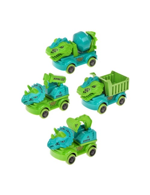 Colección Carros Construccion Dinosaurio Armables Niños