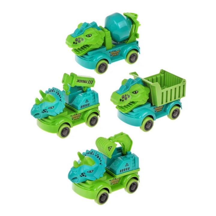 Colección Carros Construccion Dinosaurio Armables Niños