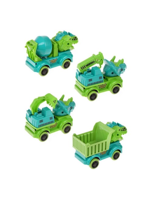 Colección Carros Construccion Dinosaurio Armables Niños