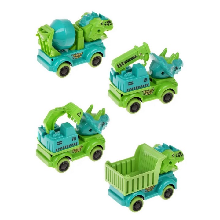 Colección Carros Construccion Dinosaurio Armables Niños