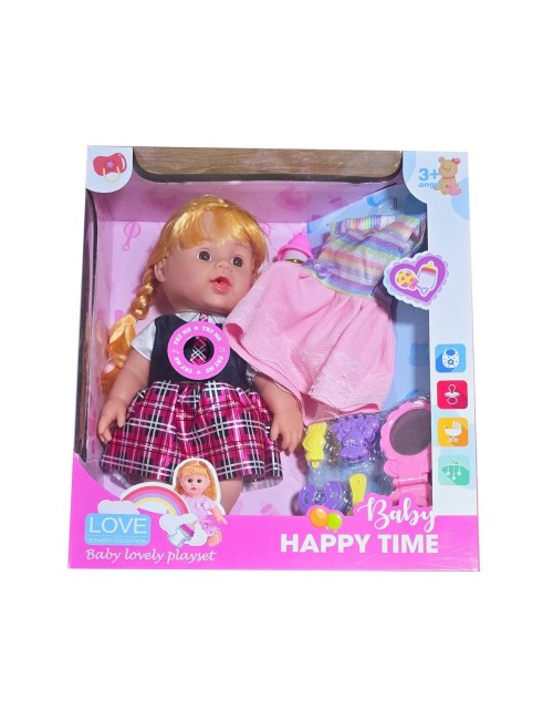 Muñeca Vestido Bebe Tetero Accesorios De Belleza Juguete