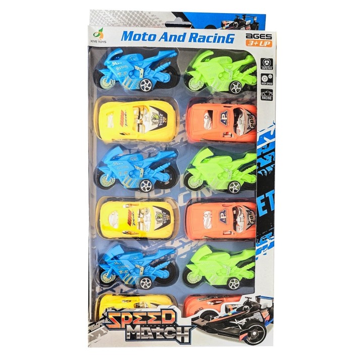 Carros Motos De Impulso Coleccion Juguete Niños X 12 Unid