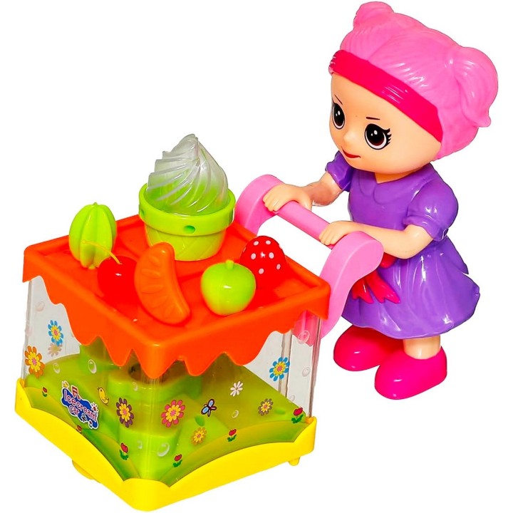Robot Muñeca Carro Heladeria Frutas Danza Juguete + Baterias