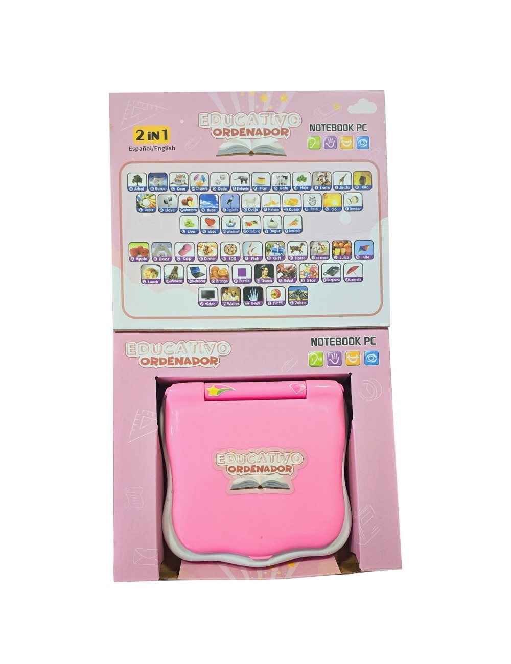 Mi Primer Portátil Infantil Mini Laptop Multiidioma+ Bateria