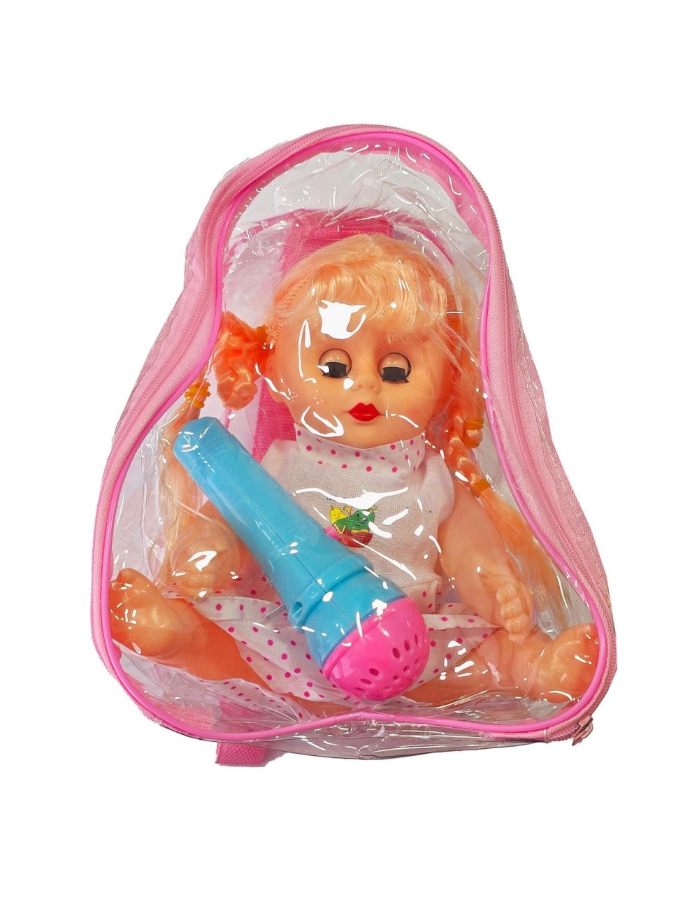 Muñeca Bebe Vestido Microfono Bebe Bolso Juguete Interactivo