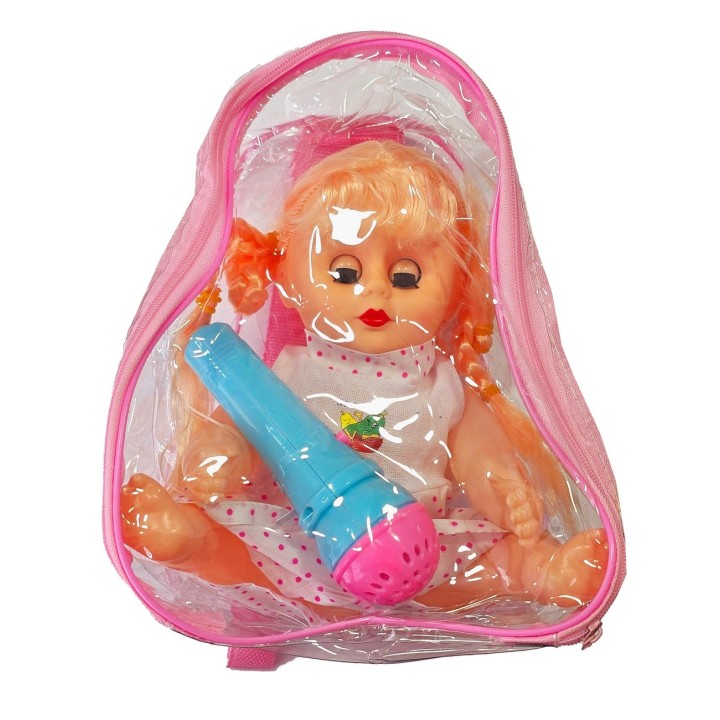 Muñeca Bebe Vestido Microfono Bebe Bolso Juguete Interactivo