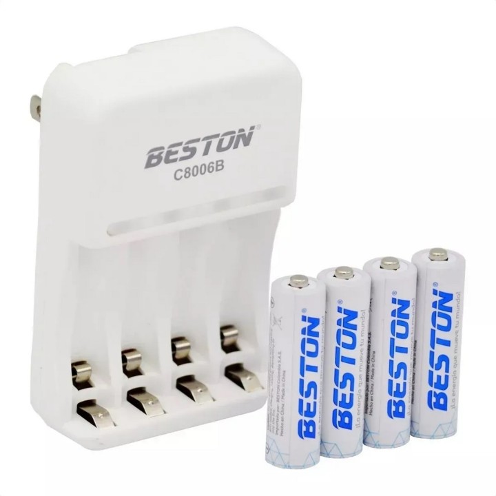 Baterías Pilas Recargables Cargador C8006b Aax4 1500mah