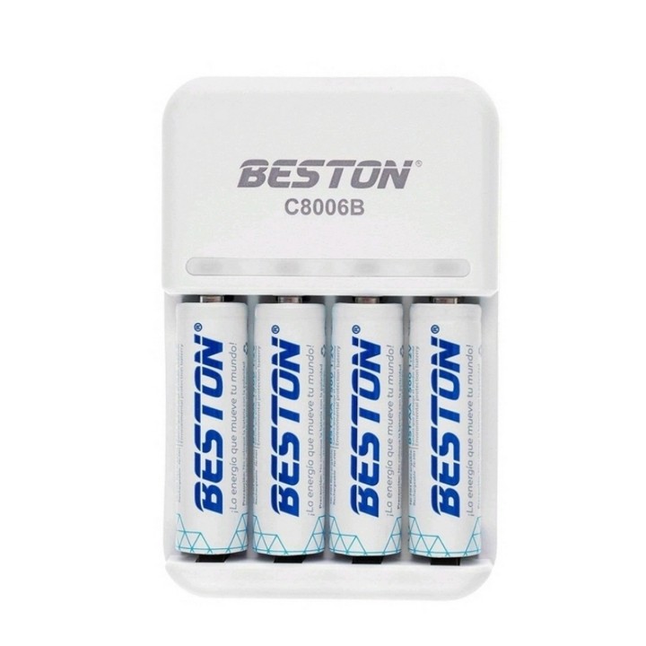 Baterías Pilas Recargables Cargador C8006b Aax4 1500mah