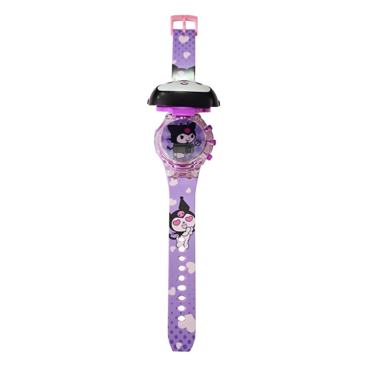 Reloj Niñas Digital Luces Sonido Tapa Infantil Kuromi Anime