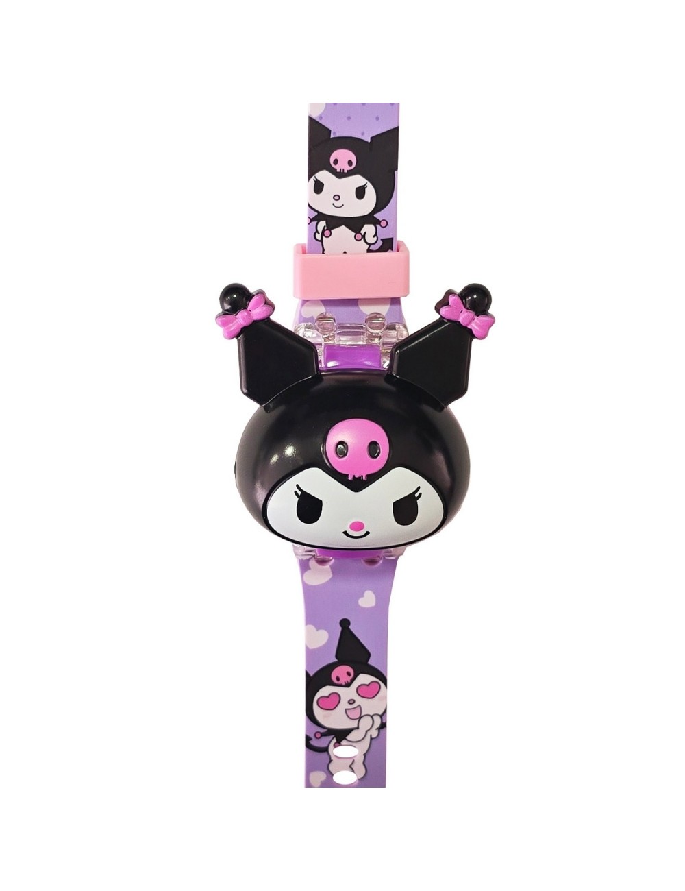 Reloj Niñas Digital Luces Sonido Tapa Infantil Kuromi Anime
