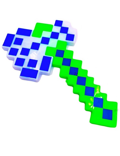 Juguete Hacha Minecraft Diamante Niños Led Sonido Disfraz