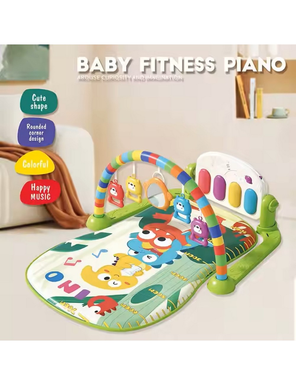 Gimnasio Piano Tapete Sonajero Musical Para Bebes Unisex