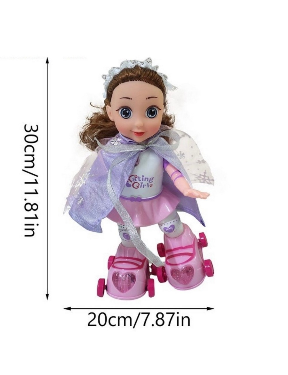 Robot Muñeca Princesa Patines Patinadora Juguete + Baterias