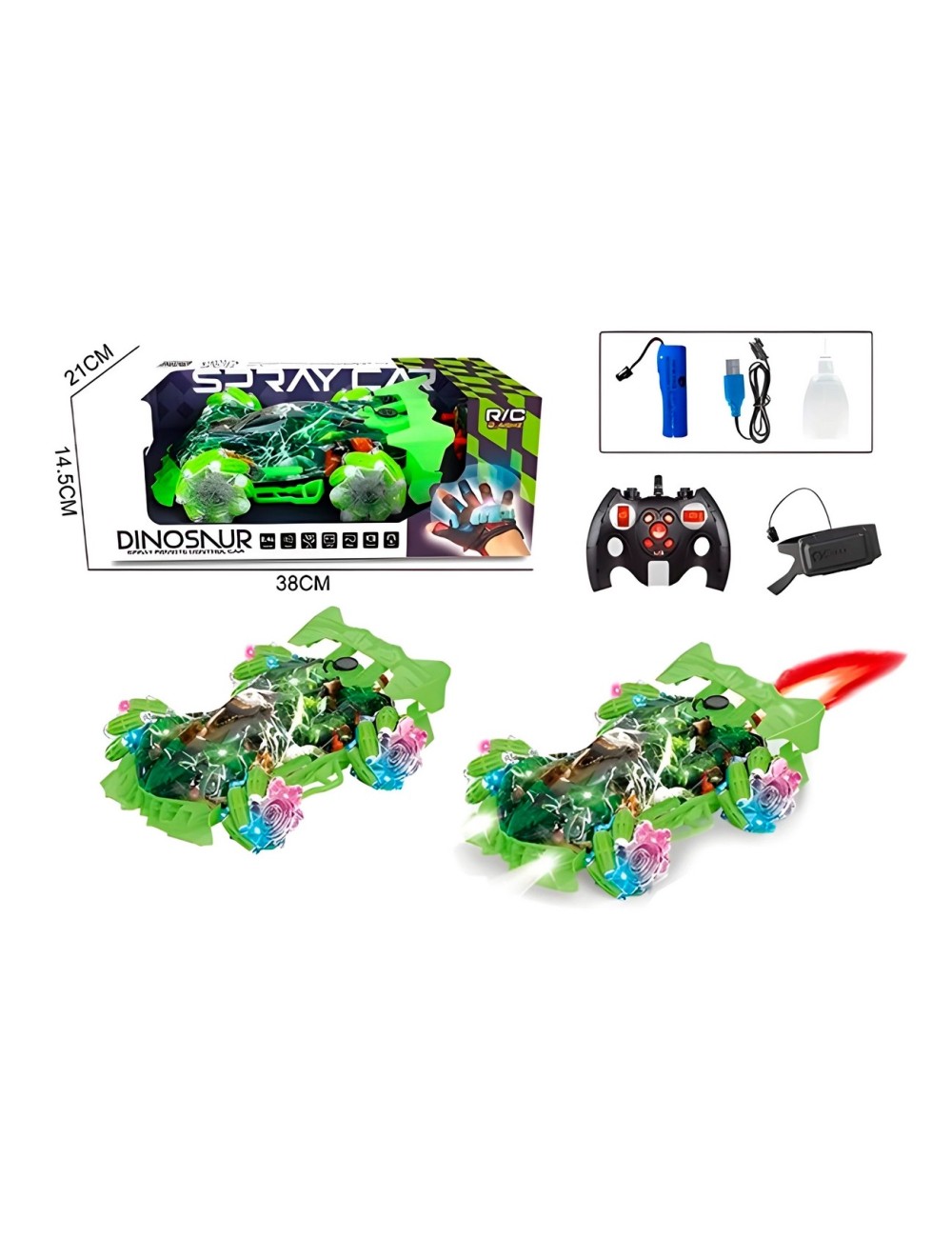 Carro Dinosaurio Recargable Control Remoto Juguete Niños