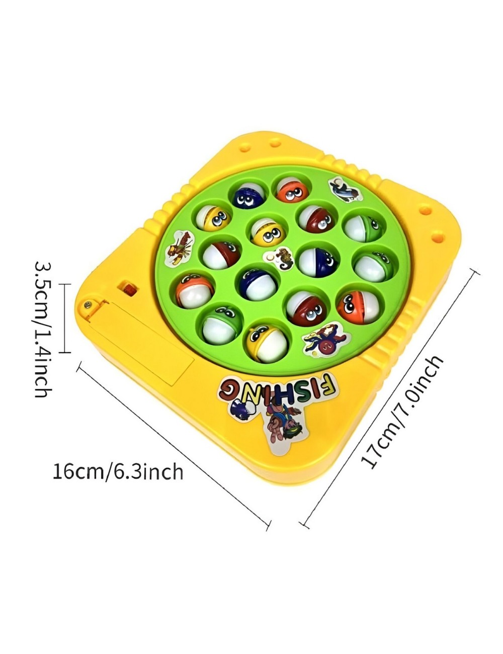 Juego De Pesca Iman Juguete Giratorio Niños Juguete+ Bateria