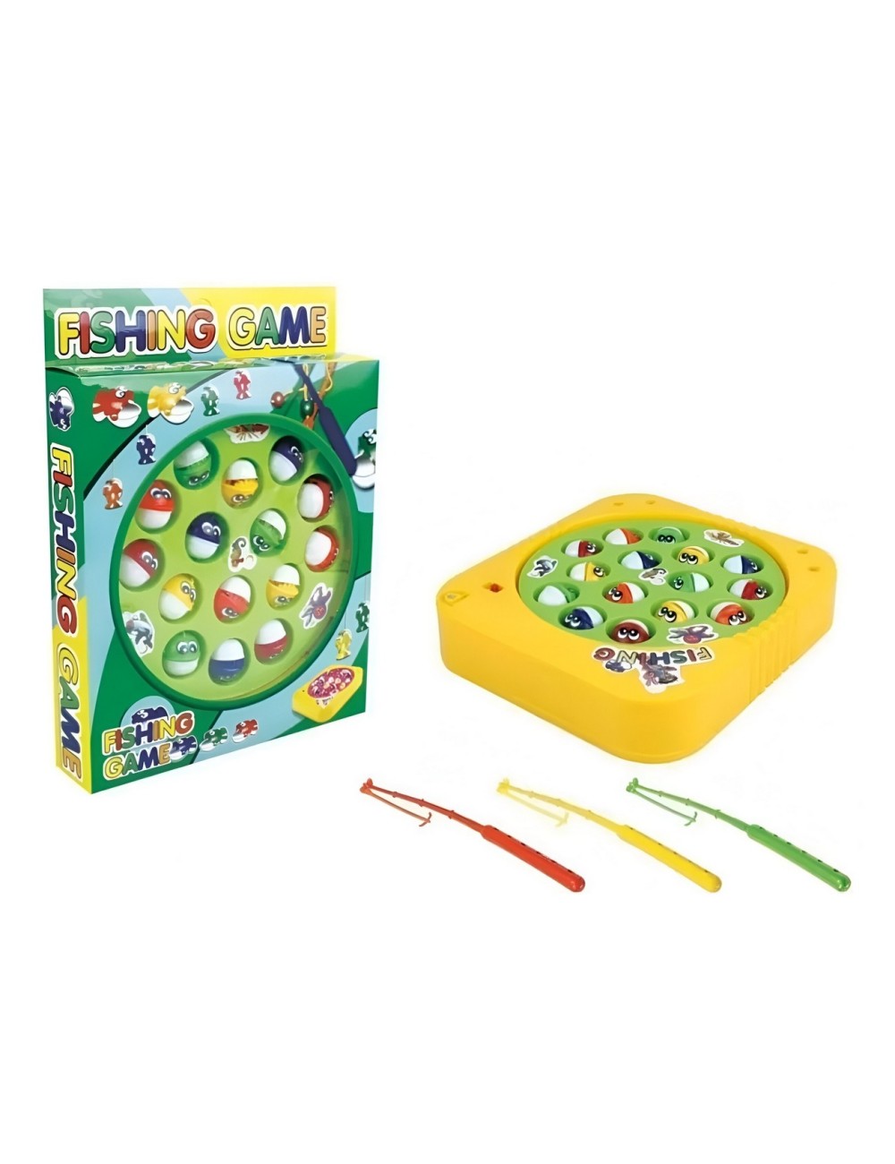 Juego De Pesca Iman Juguete Giratorio Niños Juguete+ Bateria
