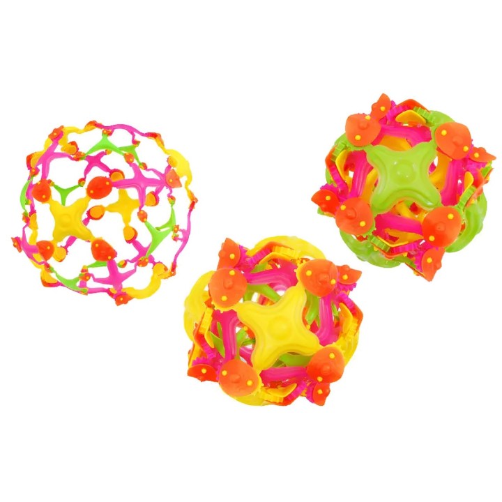 Pelota Expandible Sonajero Luces De Color Juguete Antiestres