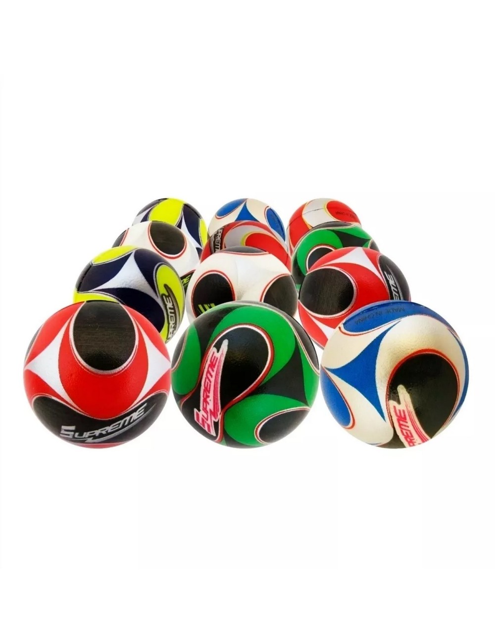 Pelotas Antiestres Futbol Soccer Multicolor X 12 Unidades