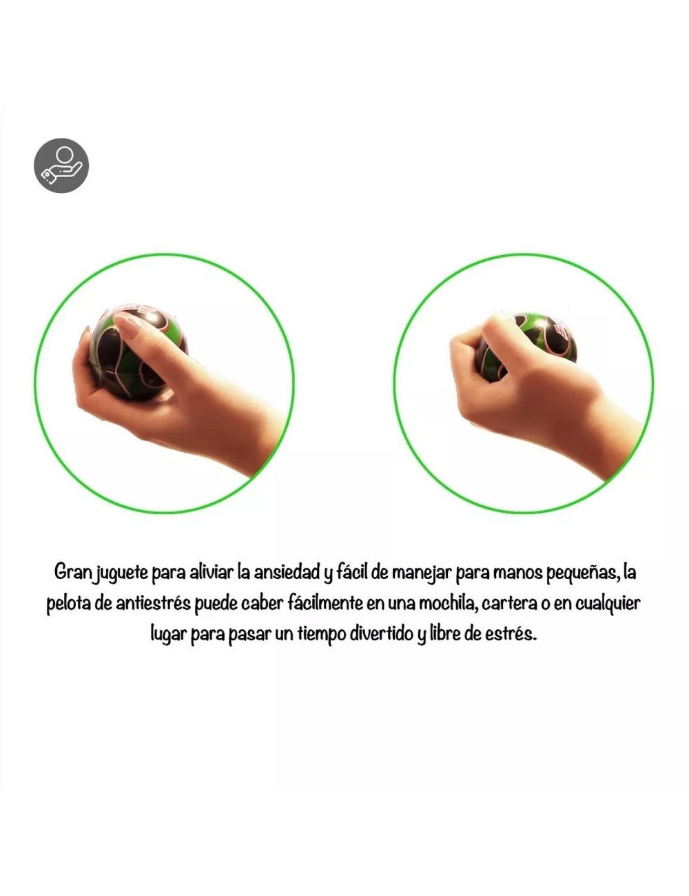 Pelotas Antiestres Futbol Soccer Multicolor X 12 Unidades