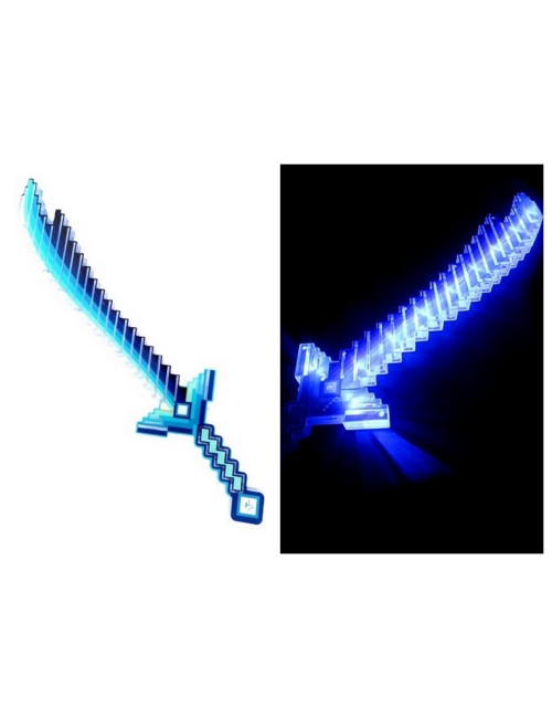 Juguete Espada Minecraft Niños Led Sonido Disfraz + Baterias