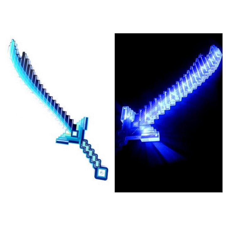 Juguete Espada Minecraft Niños Led Sonido Disfraz + Baterias