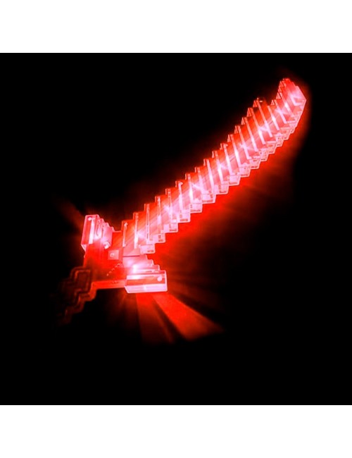 Juguete Espada Minecraft Niños Led Sonido Disfraz + Baterias