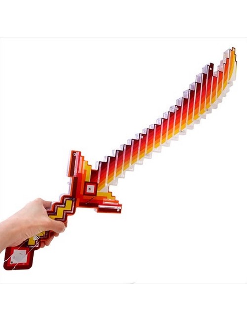 Juguete Espada Minecraft Niños Led Sonido Disfraz + Baterias