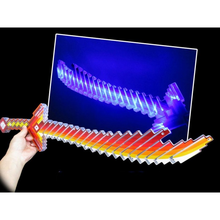 Juguete Espada Minecraft Niños Led Sonido Disfraz + Baterias