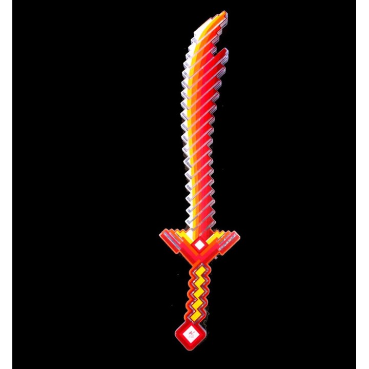 Juguete Espada Minecraft Niños Led Sonido Disfraz + Baterias
